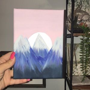 Artwork mini canvas mountains